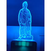 MultiColor acrylic and plastic Vivekanandha statue night lamp with AC adapter, 3D illusion design, ideal for home decor or gifting